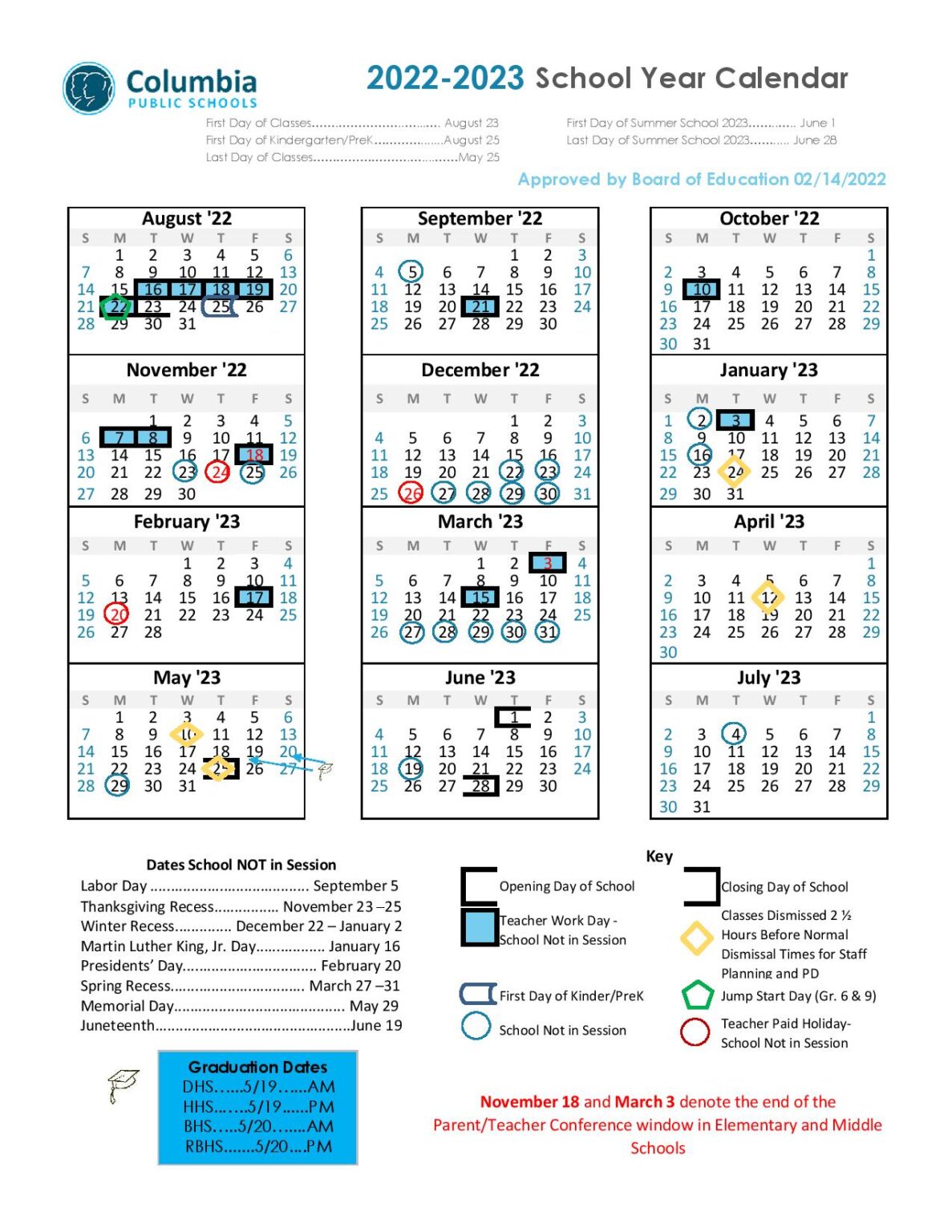 😍 Columbia University Calendar 2022-2023 With Holiday [PDF]