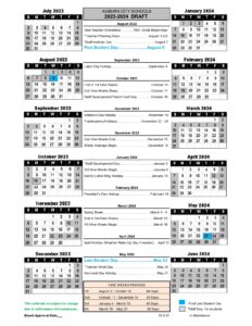 Auburn City School District Calendar