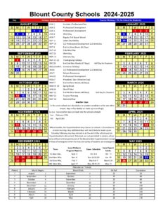 Blount County Schools Calendar 2024