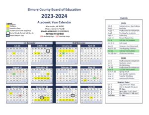 Elmore County School Calendar 2024 pdf