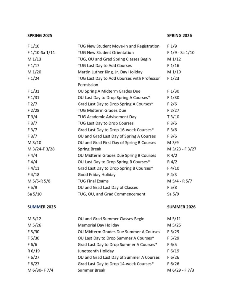 Brown University Academic Calendar 2025